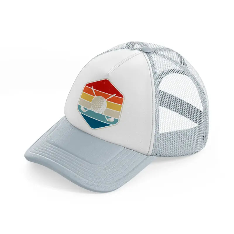 golf color logo-grey-trucker-hat