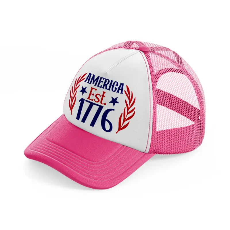 america est. 1776-01-neon-pink-trucker-hat