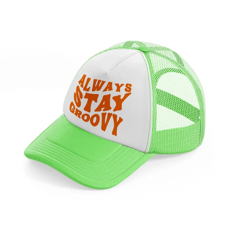 retro elements-103-lime-green-trucker-hat