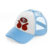 49ers supporter-sky-blue-trucker-hat