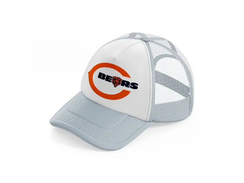 chicago bears logo-grey-trucker-hat