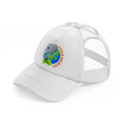 world wildlife day white trucker hat