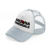arizona cardinals text with logo-grey-trucker-hat