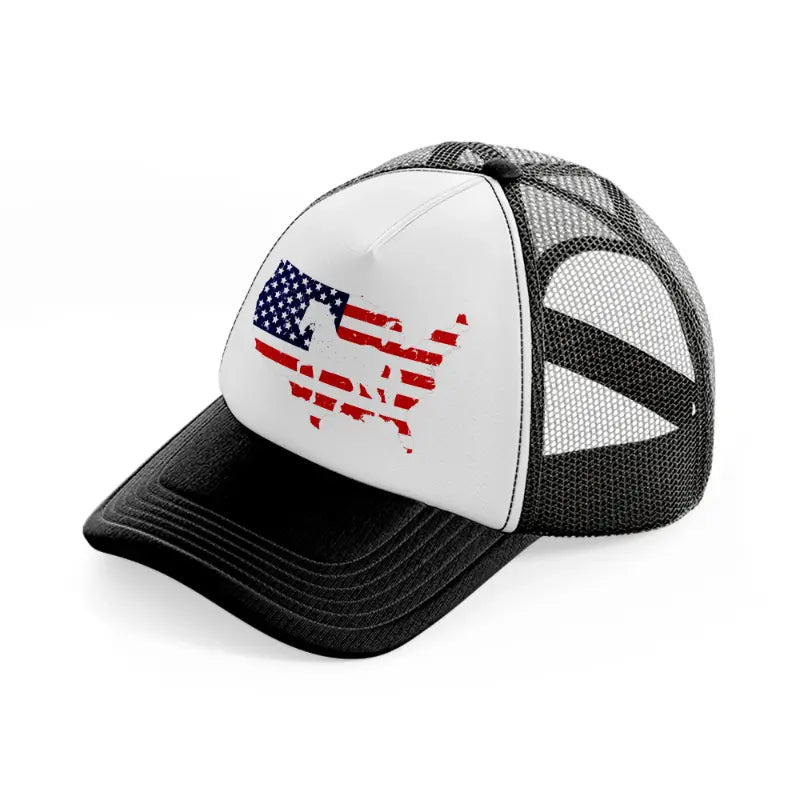 map-black-and-white-trucker-hat