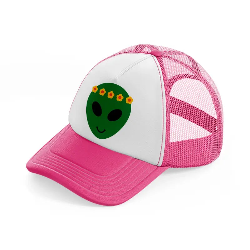 groovy 60s retro clipart transparent 04 neon pink trucker hat