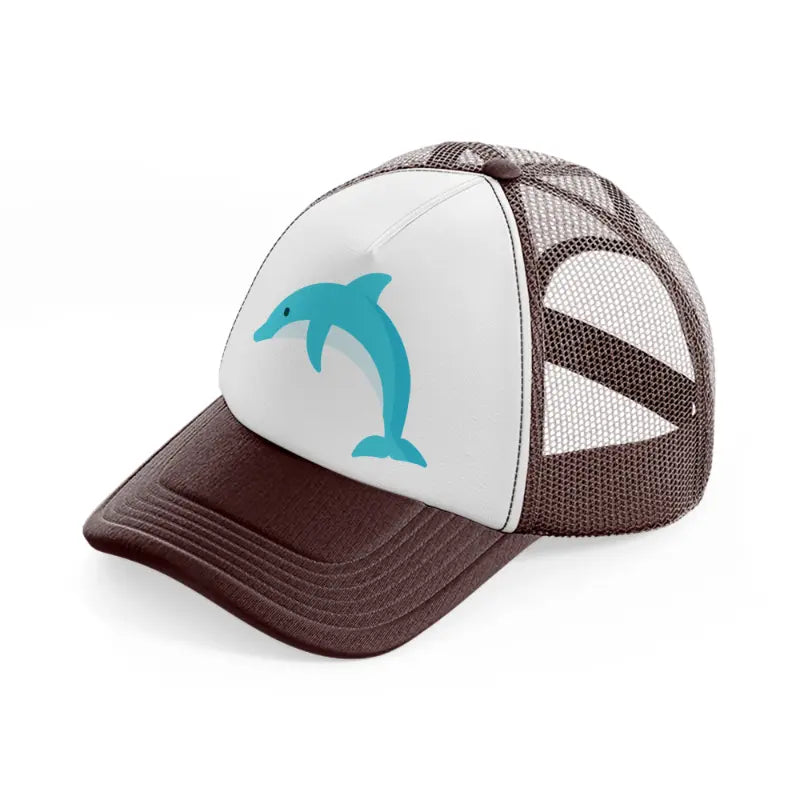 dolphin (2)-brown-trucker-hat