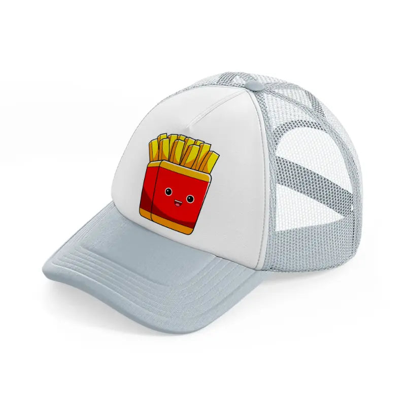 french fries grey trucker hat