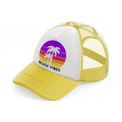 beach vibes retro sun-yellow-trucker-hat