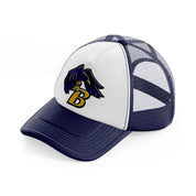 b emblem-navy-blue-and-white-trucker-hat