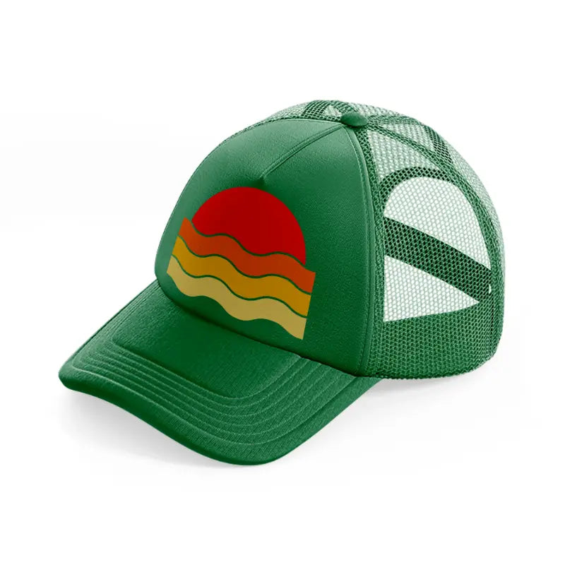 sun waves-green-trucker-hat