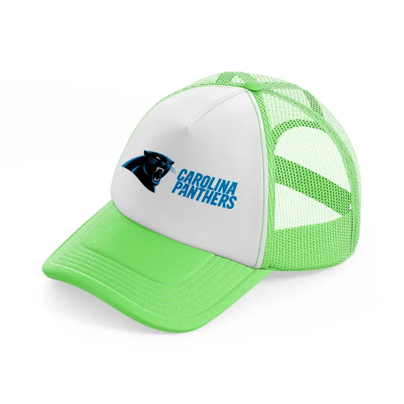 carolina panthers full logo-lime-green-trucker-hat