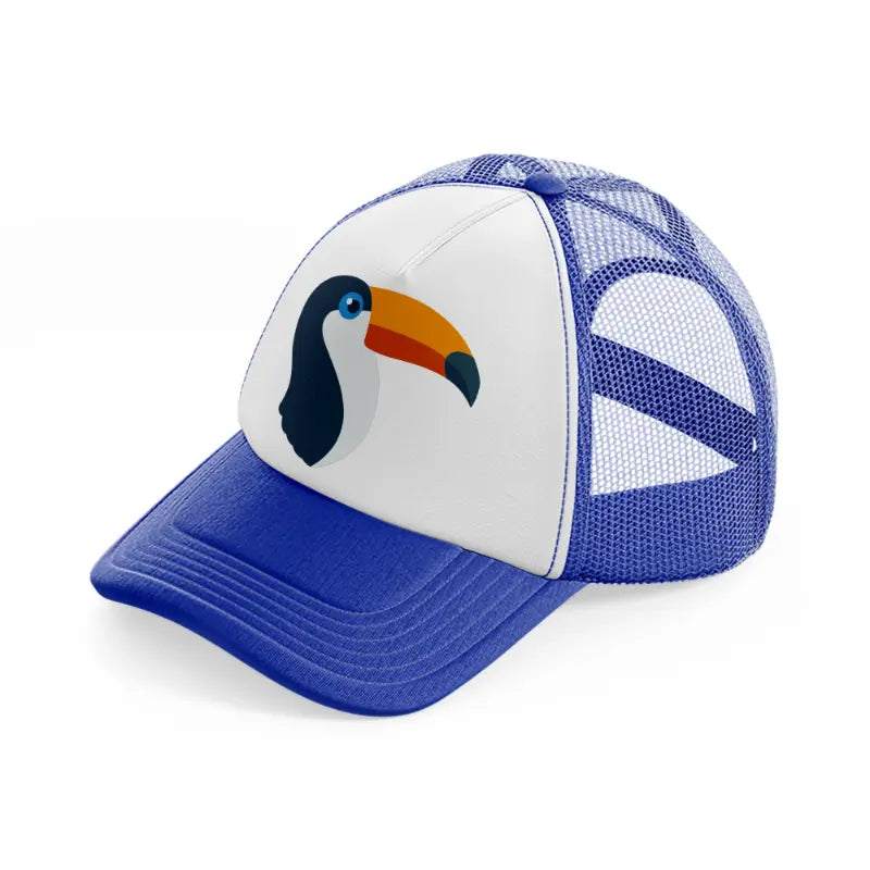 toucan-blue-and-white-trucker-hat