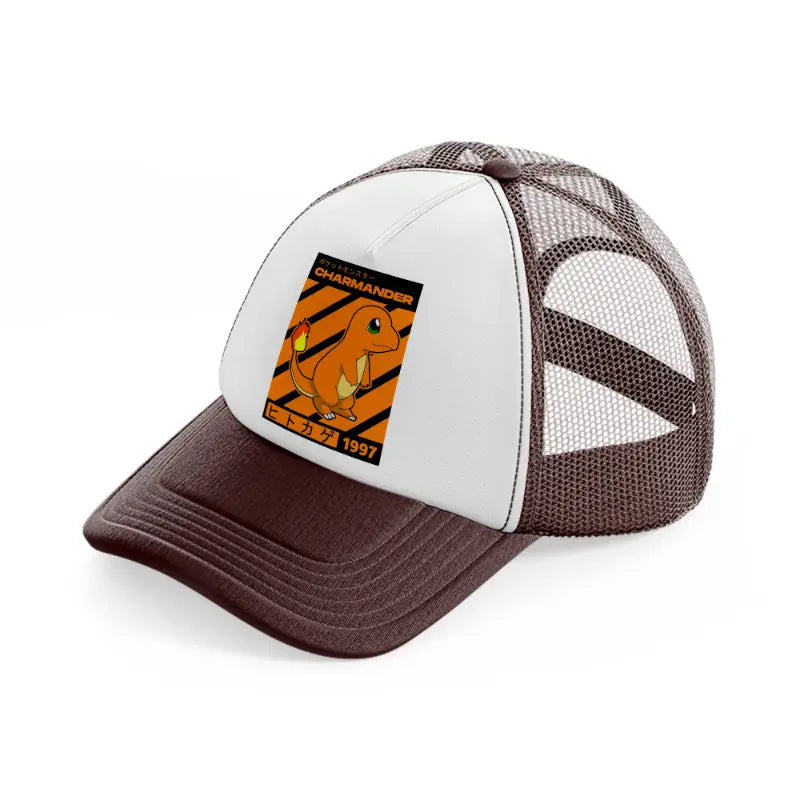 charmander brown trucker hat