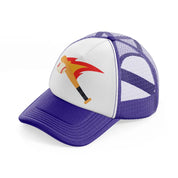 baseball bat hitting-purple-trucker-hat