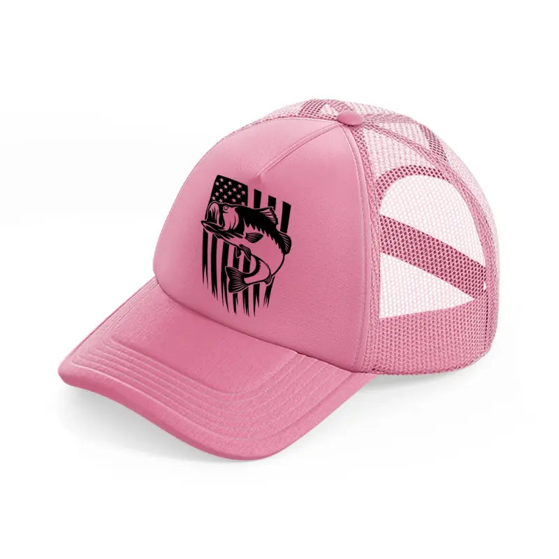 fish logo-pink-trucker-hat