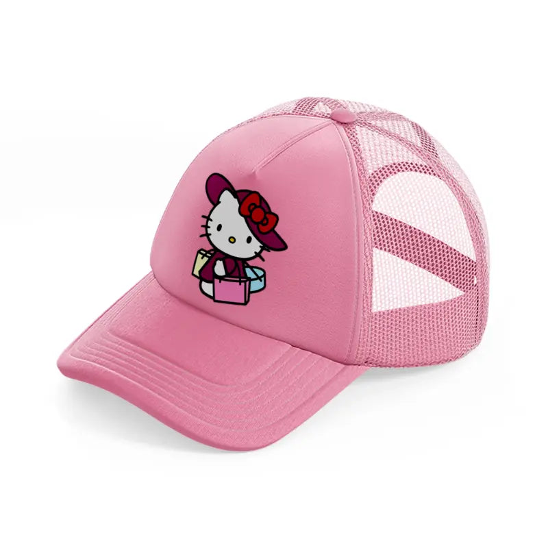 hello kitty shopping-pink-trucker-hat