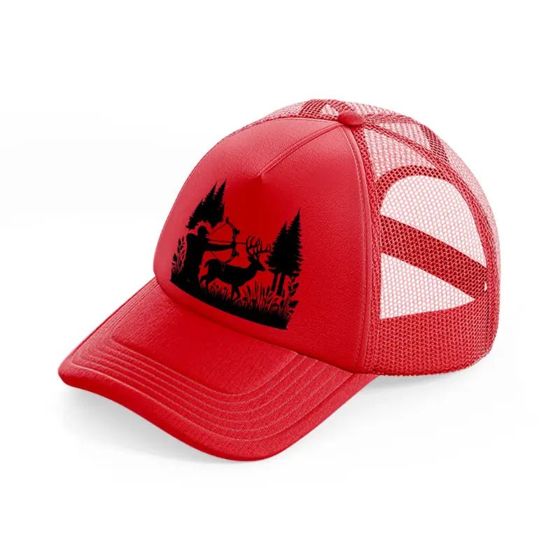 hunting arrow-red-trucker-hat