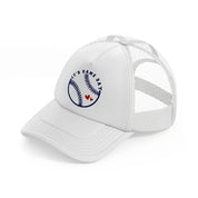 it's game day white trucker hat