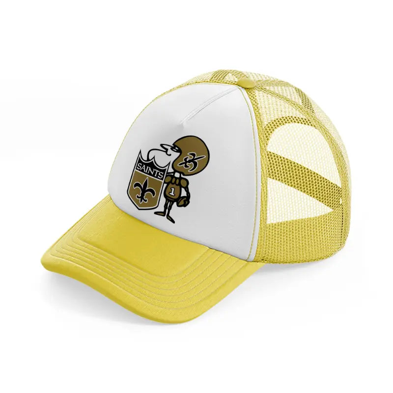 new orleans saints funny-yellow-trucker-hat