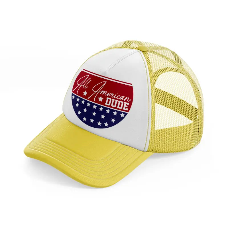 all american dude-01-yellow-trucker-hat