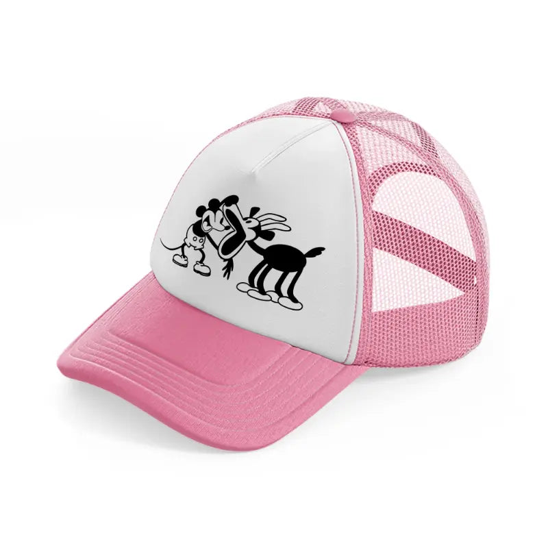 mickey deer-pink-and-white-trucker-hat