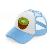 kiwi fruit sky blue trucker hat