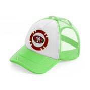 emblem sf 49ers-lime-green-trucker-hat