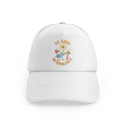 hippiehappy8 white trucker hat