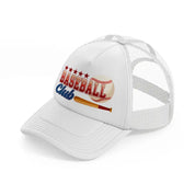 baseball club white trucker hat