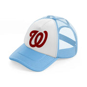 washington nationals emblem-sky-blue-trucker-hat