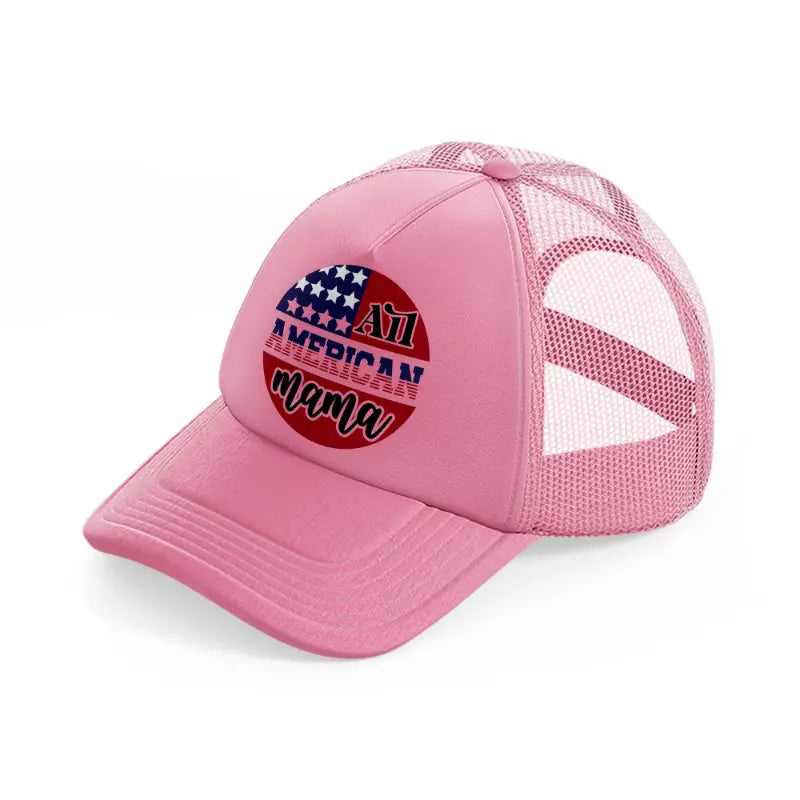 all american mama-01-pink-trucker-hat