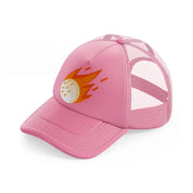 fire golf ball pink trucker hat