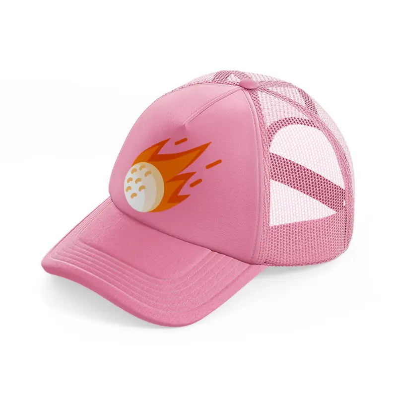 fire golf ball-pink-trucker-hat
