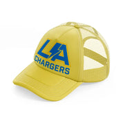 la chargers-gold-trucker-hat