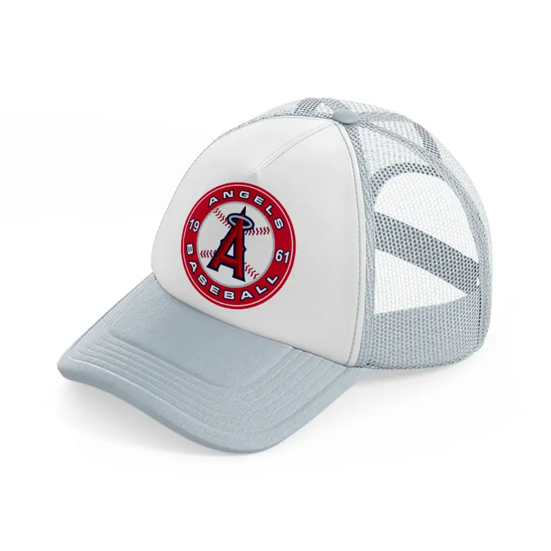 angels baseball 1961-grey-trucker-hat