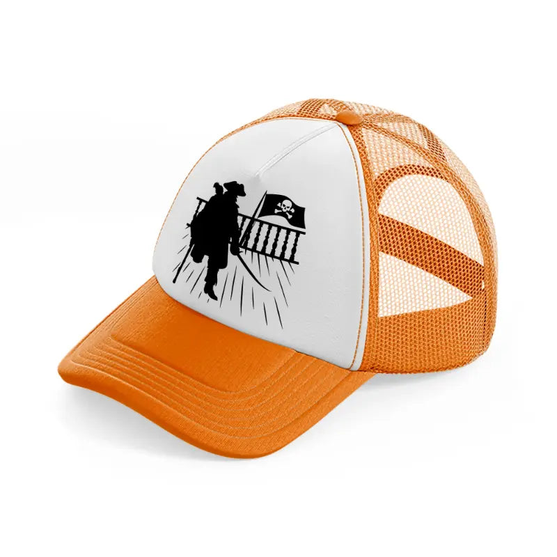 captain vector-orange-trucker-hat