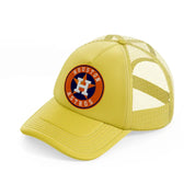 houston astros orange badge-gold-trucker-hat