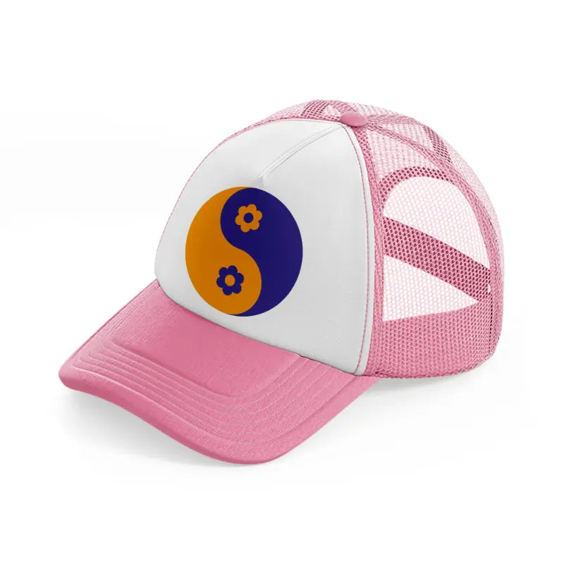 groovy 60s retro clipart transparent 11 pink and white trucker hat