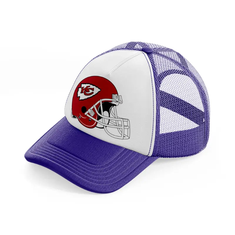 kansas city chiefs helmet-purple-trucker-hat