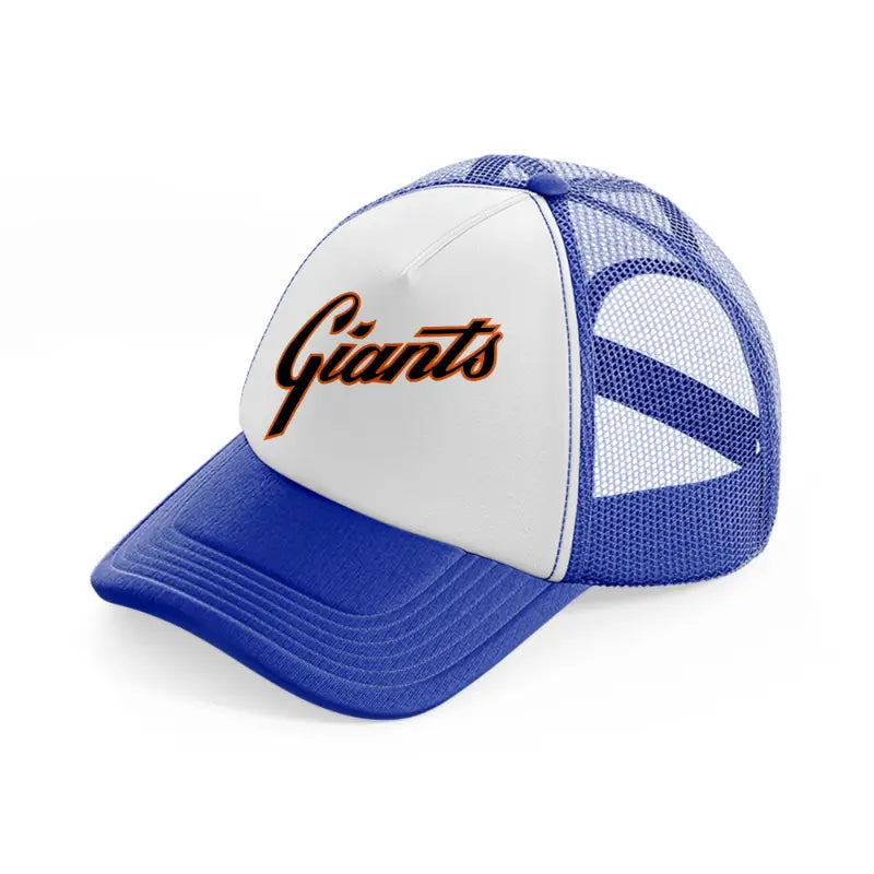 giants fan-blue-and-white-trucker-hat