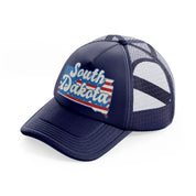 south dakota flag-navy-blue-trucker-hat