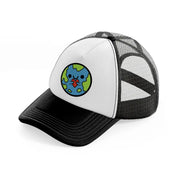 earth love-black-and-white-trucker-hat