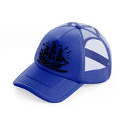 black ship-blue-trucker-hat