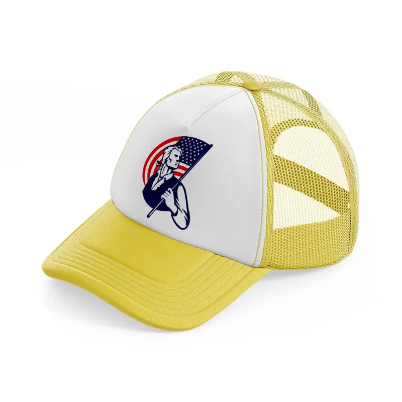 new england patriots vintage-yellow-trucker-hat