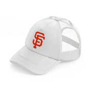 sf orange emblem-white-trucker-hat