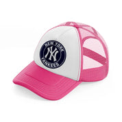 newyork yankees badge-neon-pink-trucker-hat