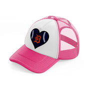 detroit tigers lover-neon-pink-trucker-hat
