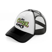 the crazy one black and white trucker hat