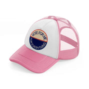 vote for me for everything pink and white trucker hat