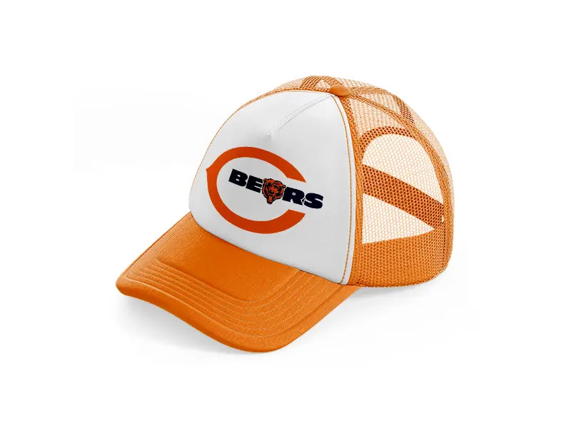 chicago bears logo-orange-trucker-hat